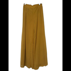 Butter Yellow Flowy Wide Leg Dress Pants Women’s Small Elastic Waist NWT